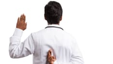 photo of False oath made by Indian doctor.