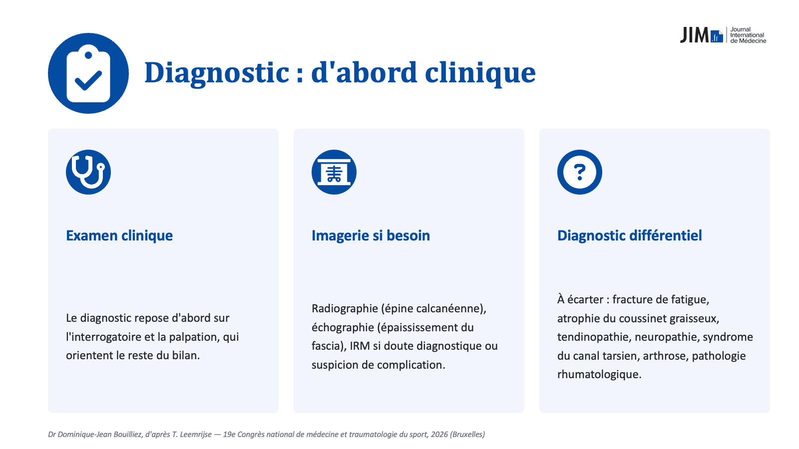 Fasciopathie plantaire SFMES