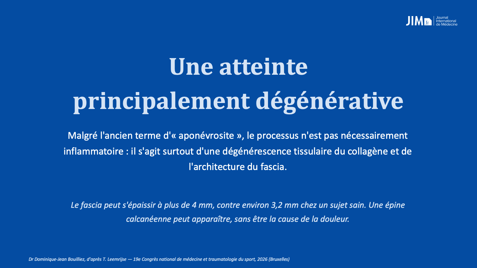 Fasciopathie plantaire SFMES
