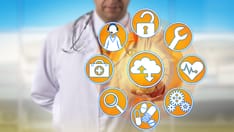 photo of Independent physician accessing managed services. An unidentified independent physician accesses managed services vi