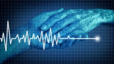 photo of Terminally ill euthanasia patient end of life concept as a medical intervention to end pain and suffering as a healt