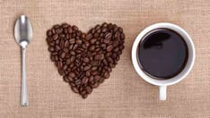 photo of Heart shape made of coffee beans