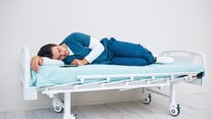 photo of tired doctor