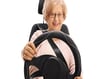 photo of old woman driving