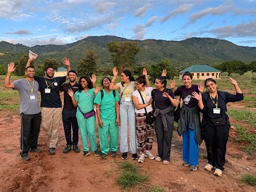 Dr. Paneerselvam with the young adult group (aged 18-40) on the trip