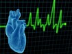 Image of a electrocardiogram (ECG / EKG), with human heart on screen. Great to be used in medicine works and health.