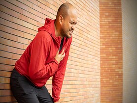 photo of an athlete gasping for air.