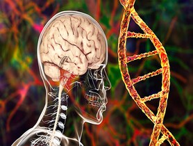 Genetic brain disorders, conceptual computer illustration.