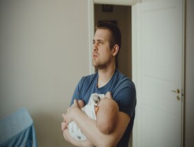 photo of a father and child