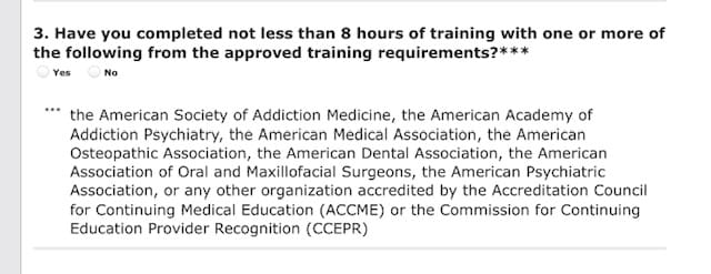 photo of DEA training question