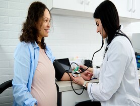 photo of blood pressure of pregnant woman