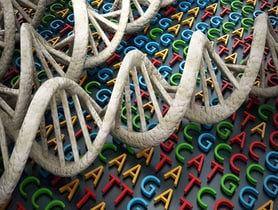 photo of genetic code dna helix