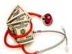 photo of Red Stethoscope Wrapped Around Money