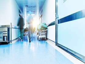 photo of Hospital Hallway Blurred