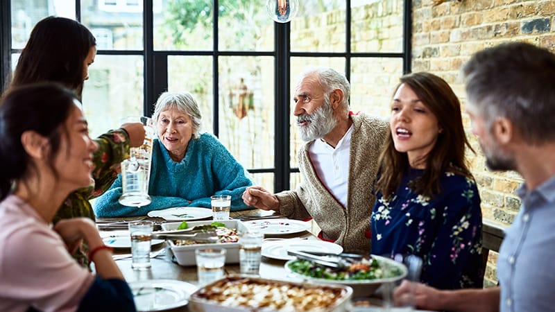 photo of  family gathering