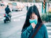 photo of sick woman with coughing