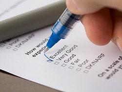 photo of a survey