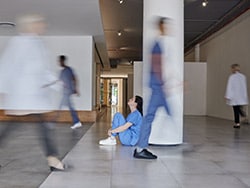 photo of a busy hospital