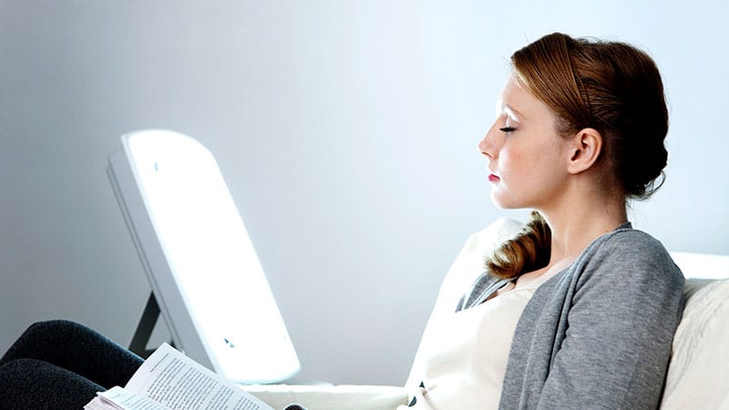 photo of Woman light therapy