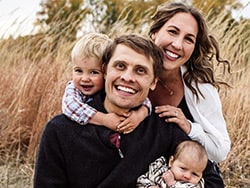 photo of Nathan Kirkland and his family