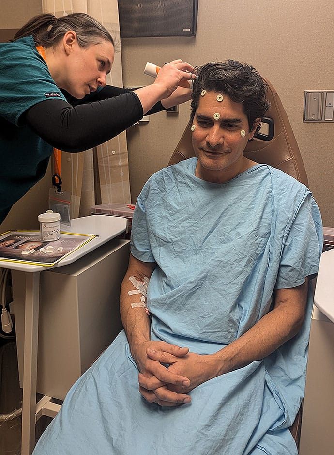 photo of a patient in a chair