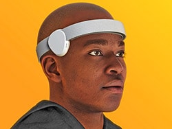 photo of Transcranial Alternating Current Stimulation wearable device.