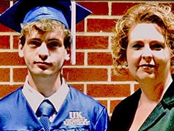 photo of Clint Neal and Tammi Estes at his college graduation.