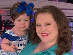 photo of Stephanie Gilpin with her daughter Lilibet