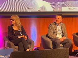 photo of Rachel Halford (left) and Alexei Lakhov (right)