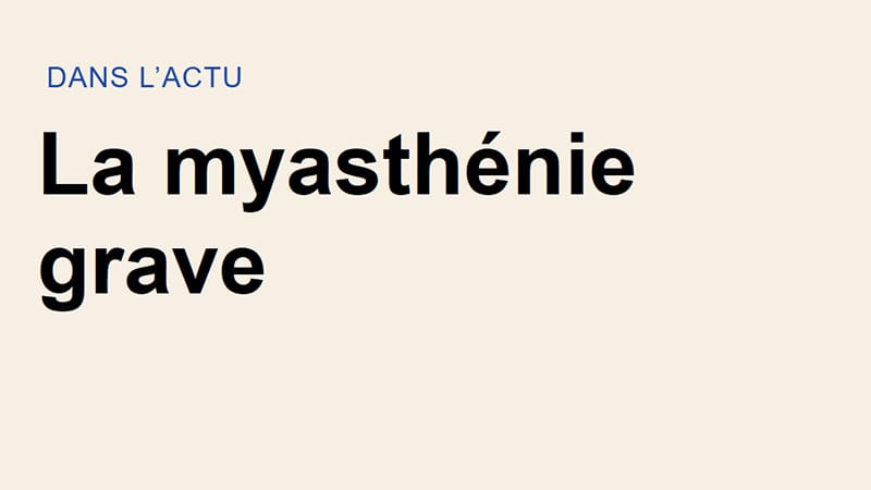 Schwere Myasthenie: Klassifizierung und Diagnose