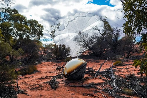 photo of Varda&amp;amp;#039;s W-3 vehicle lands intact.