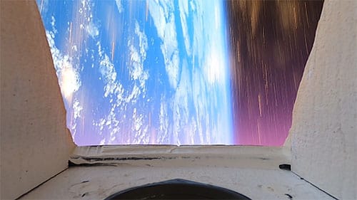 photo of Varda&amp;#039;s W-3 vehicle reenters the atmosphere.