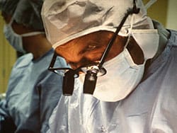 photo of Thomas J Fogarty in surgery