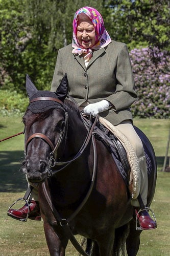 photo of ueen Elizabeth II rides