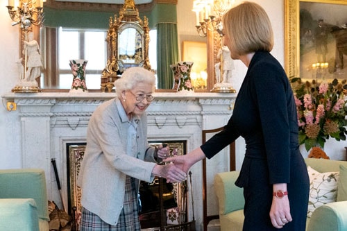 photo of Queen Elizabeth II and Liz Truss